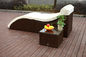 Adjustable Resin Wicker Lounge Chair Set , Beach Chaise Lounge