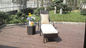 Wicker Rattan Sun Lounger , Lounge Chair Set For Patio / Balcony