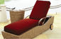 Waterproof Cane Sun Lounger , Resin Wicker Chaise Lounge Set