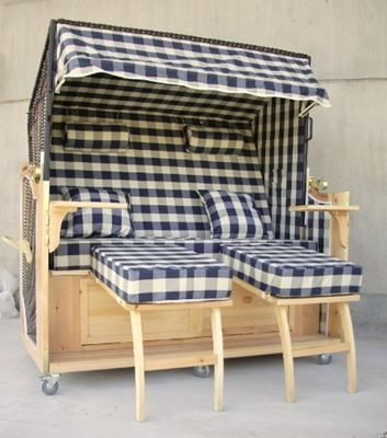 UV Resistant Waterproof Roofed Beach Chair & Strandkorb For Swimming Pool