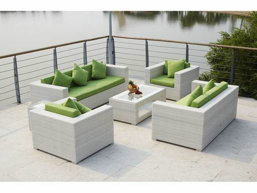 Customized color PE rattan outdoor sofa set wicker furniture