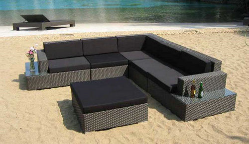 6pcs modern wicker sofa furniture
