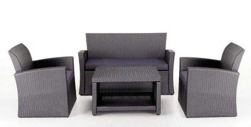 4pcs cheap KD poly rattan sofa furniture