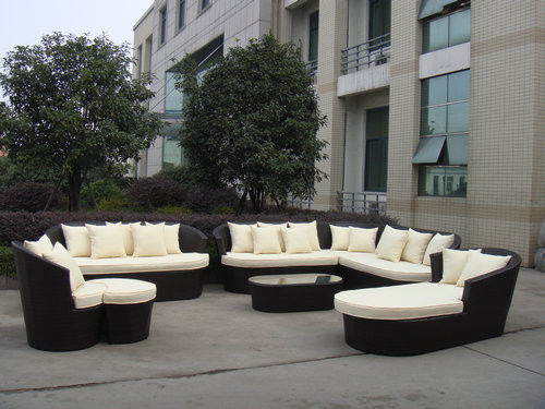 9pcs luxury resort beach sofa furniture
