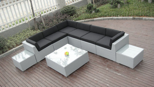 Patio Outdoor Rattan Sofa , UV Resistant Contemporary Corner Sofa