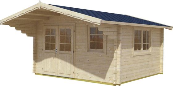 Durable Outdoor Wooden House Anti-Corrosive With Roofing And Flooring