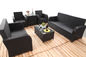 6 PCS Chair Back Adjustable Rattan Sofa Set With Powder Coated Steel Frame
