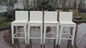 Hand-Woven Brown / White Resin Wicker Bar Set For Outdoor Garden