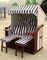 UV Resistant Brown Roofed Wicker Beach Chair For Swimming Pool