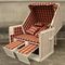 Contemporary Leisure Wood And Resin Wicker Roofed Beach Chair & Strandkorb