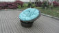 Round shape garden daybed wicker rattan beach swivel chair in all weather