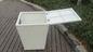 All Weather White PE Rattan Storage Box White Aluminum Frame