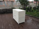 Resin Wicker Storage Box , Aluminum Frame White Rattan Cabinet