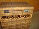 Hand-Woven Brown Poly Rattan Storage Boxes For Bedroom / Storeroom