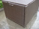 Storeroom Brown Plastic Resin Wicker Storage Box , UV Resistant