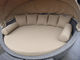 Luxury Comfortable Roofed Cane Daybed , Wicker Garden Oval Daybed