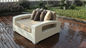 Outdoor Rattan Furniture Lounge Sofa , Luxury Conservatory Sofa Bed