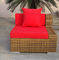 Outdoor Rattan Furniture , Garden Sectional Sofa Set With Ottoman