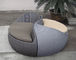 Grey Fashion Comfortable Outdoor Rattan Daybed For Beach / Pool