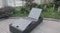 Contemporary Rattan Sun Lounger , Outdoor Beach Lounge Chair Set