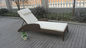 Outdoor / Indoor Cane Sun Lounger , Rattan Wicker Lounge Chair Set