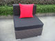 Outdoor Rattan Sofa Set With Middle Sofa , Corner Sofa And Ottoman