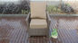 5 Seat Back Cushion Outdoor Rattan Sofa Set For Hotel Poolside