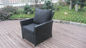 5 Seat Back Cushion Outdoor Rattan Sofa Set For Hotel Poolside